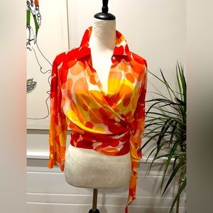 Lafayette 148 silk blouse size 10